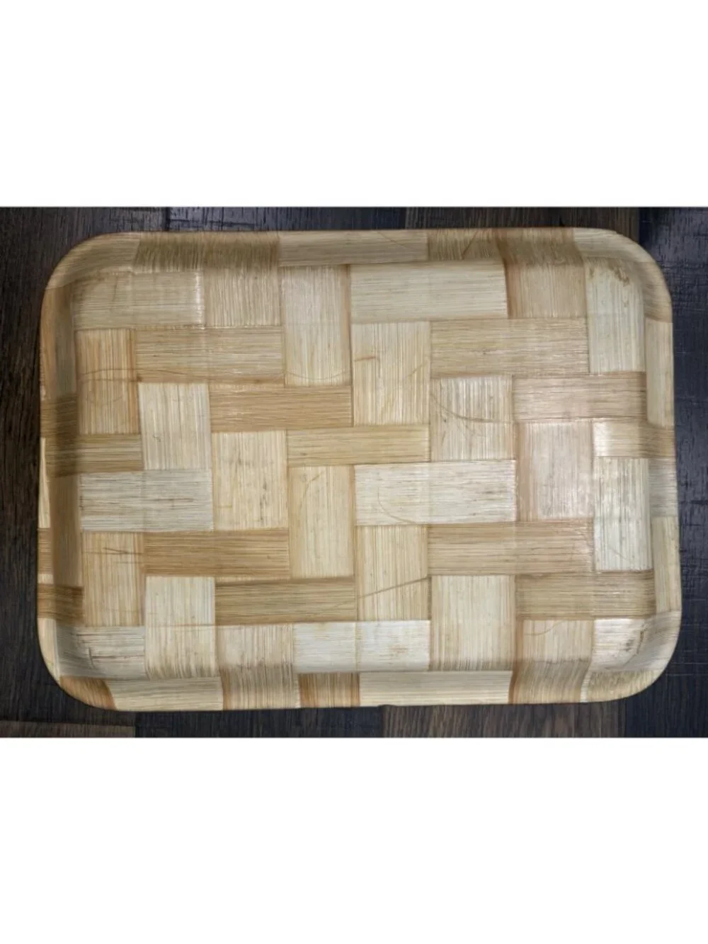 Vintage Edwards Desiccated Soup Advertising Ad Farmhouse Woven Bamboo Soup Tray